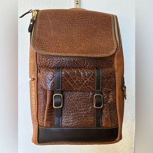 Legacy Bison Leather Backpack with Concealed Carry Pocket - Walnut